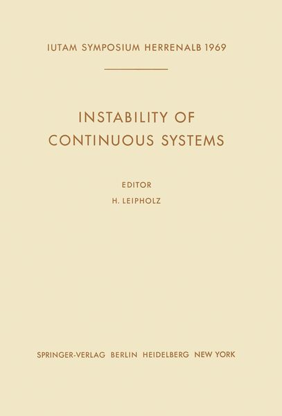Produktbild: Instability of Continuous Systems