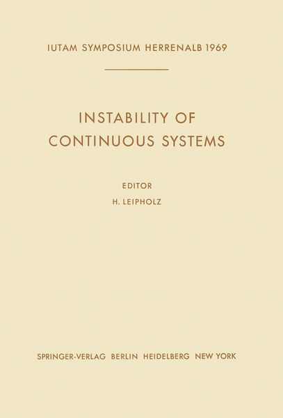 Produktbild: Instability of Continuous Systems
