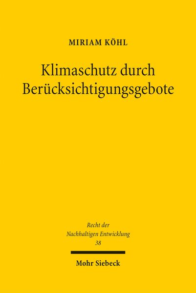 Produktbild: Klimaschutz durch Ber&uuml;cksichtigungsgebote