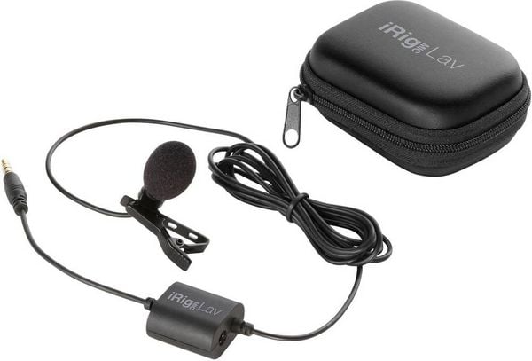 Produktbild: Ansteck Sprach-Mikrofon IK Multimedia MIC LAV &Uuml;bertragungsart (Details):Kabelgebunden inkl. Klammer, inkl. Windschutz