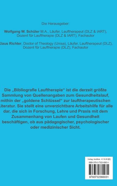 Produktbild: Bibliografie Lauftherapie