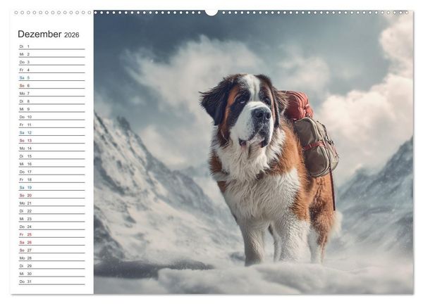Produktbild: Hundegl&uuml;ck (hochwertiger Premium Wandkalender 2026 DIN A2 quer), Kunstdruck in Hochglanz
