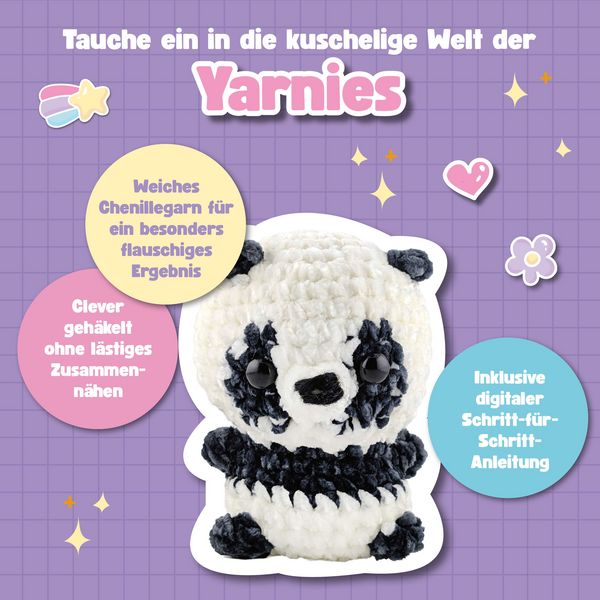 Produktbild: Yarnies - Collect. Create. Cuddle. H&auml;kelset Panda