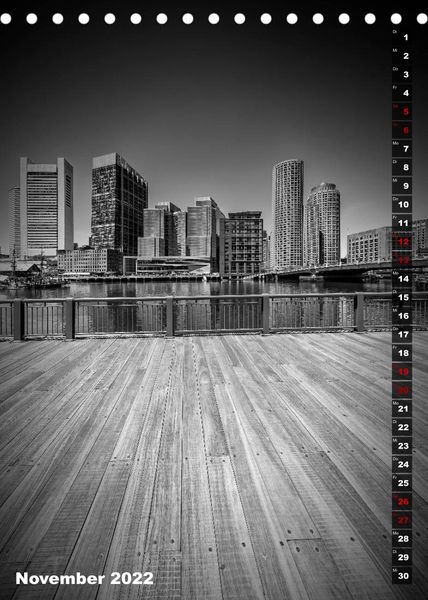Produktbild: BOSTON Monochrome Impressionen (Tischkalender 2022 DIN A5 hoch)
