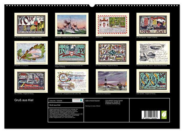 Produktbild: Gru&szlig; aus Kiel (hochwertiger Premium Wandkalender 2026 DIN A2 quer), Kunstdruck in Hochglanz