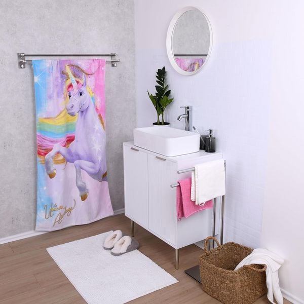 Produktbild: Herding 6128601516 - Badetuch Unicorn Academy, 75x150 cm, Baumwolle/Velours
