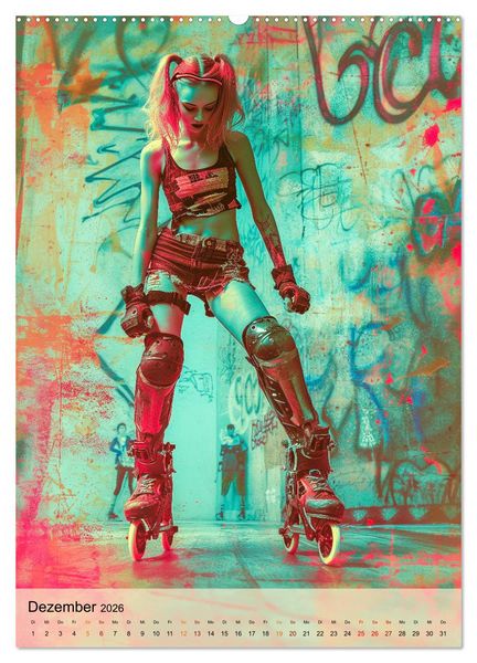 Produktbild: Rollerblades - einfach cool (Wandkalender 2026 DIN A2 hoch), CALVENDO Monatskalender