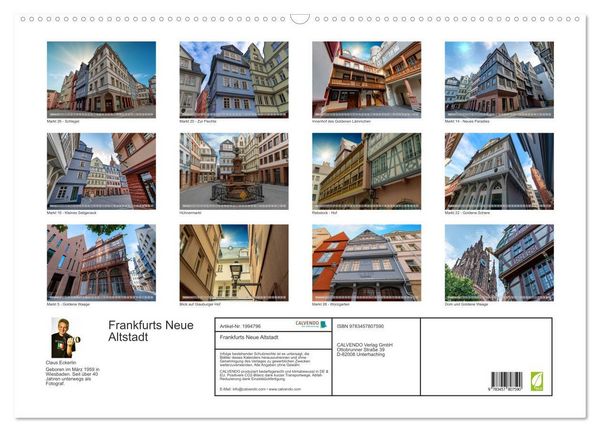 Produktbild: Frankfurts Neue Altstadt (Wandkalender 2026 DIN A2 quer), CALVENDO Monatskalender