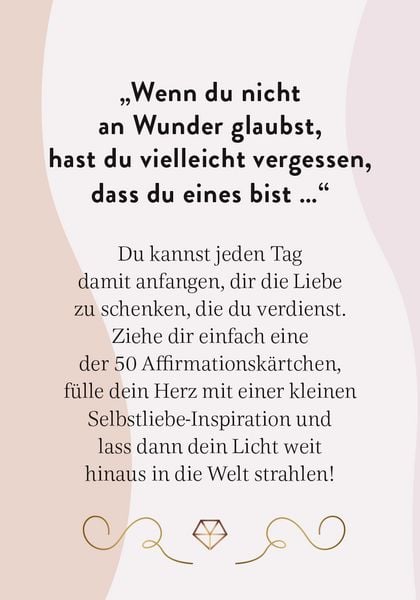 Produktbild: Du bist ein Wunder f&uuml;r diese Welt - Selbstliebekarten f&uuml;r zwischendurch