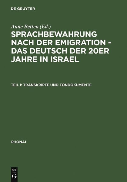 Produktbild: Transkripte und Tondokumente