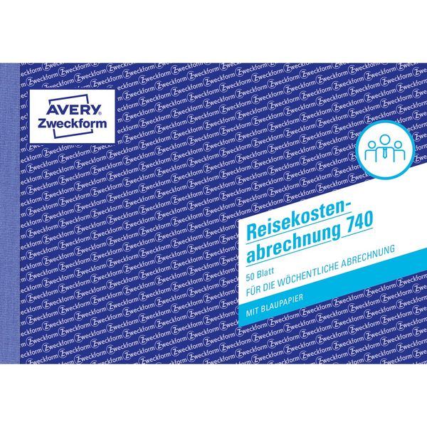 Produktbild: AVERY Zweckform Reisekostenabrechnung w&ouml;chentliche Abrechnung mit Blaupapier DIN A5 quer