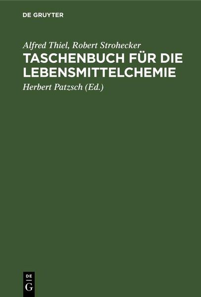 Produktbild: Taschenbuch f&uuml;r die Lebensmittelchemie