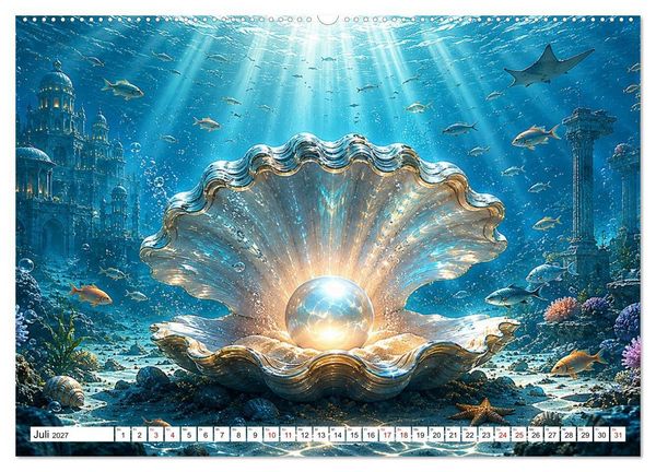 Produktbild: Atlantis der Träume - Magische Unterwasserwelten voller Fantasie (Wandkalender 2027 DIN A2 quer), CALVENDO Monatskalender