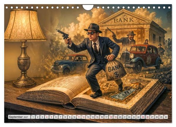 Produktbild: Magische Welt der B&uuml;cher - Fantastische Abenteuer zwischen den Seiten (Wandkalender 2027 DIN A4 quer), CALVENDO Monatskalender