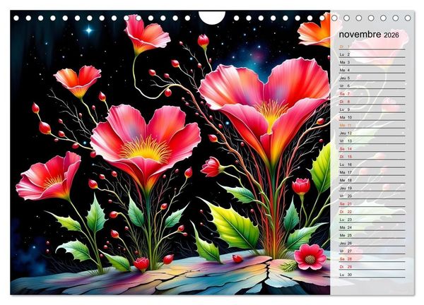 Produktbild: Fleurs de la nuit (Calendrier mural 2026 DIN A4 vertical), CALVENDO calendrier mensuel