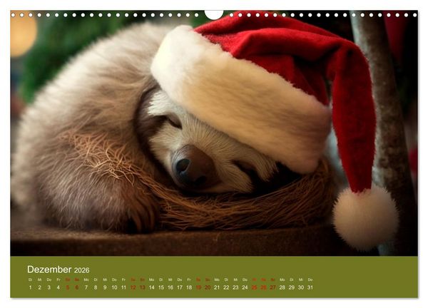 Produktbild: Der Kalender f&uuml;r echte Faultiere (Wandkalender 2026 DIN A3 quer), CALVENDO Monatskalender