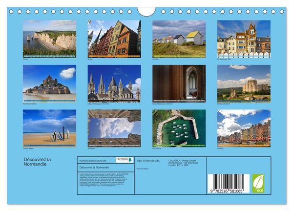 Produktbild: D&eacute;couvrez la Normandie (Calendrier mural 2026 DIN A4 vertical), CALVENDO calendrier mensuel