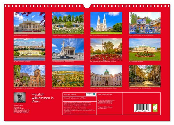 Produktbild: Herzlich willkommen in Wien (Wandkalender 2026 DIN A3 quer), CALVENDO Monatskalender