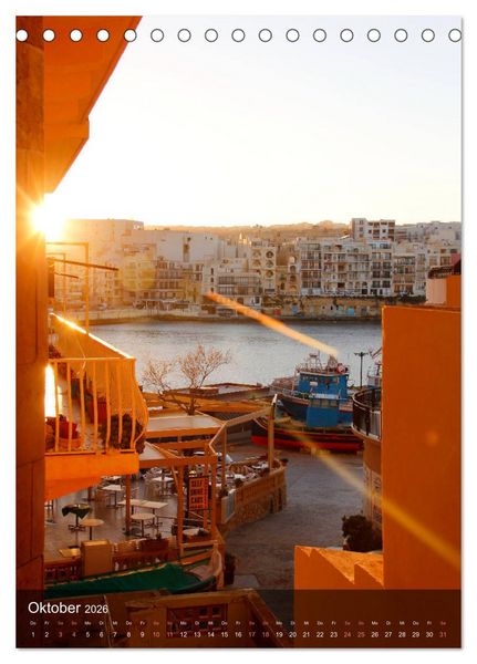 Produktbild: Unterwegs in Malta (Tischkalender 2026 DIN A5 hoch), CALVENDO Monatskalender