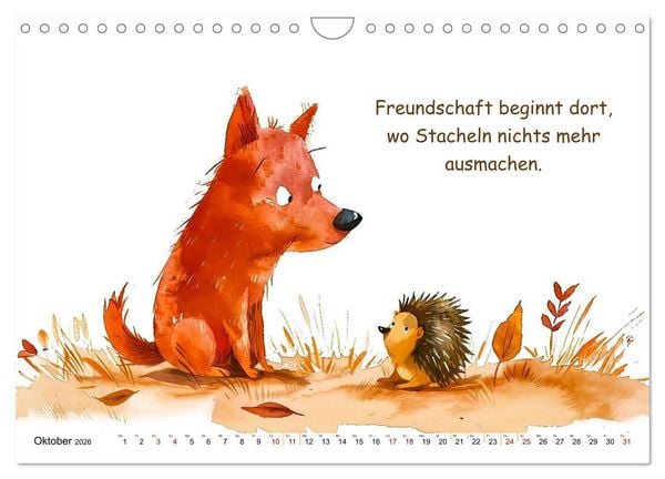 Produktbild: Vier Pfoten, viele Spr&uuml;che - Lustige Weisheiten mit Hund (Wandkalender 2026 DIN A4 quer), CALVENDO Monatskalender