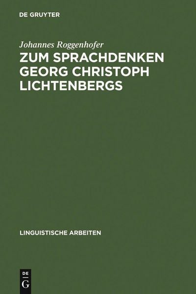 Produktbild: Zum Sprachdenken Georg Christoph Lichtenbergs