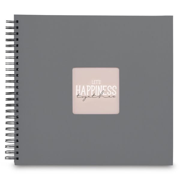 Produktbild: Hama Spiral Album Fine Art steingrau 36x32cm 50 schwarze Seiten