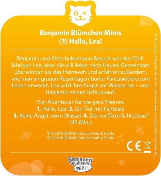Produktbild: Tiger Media - Tigercards - Benjamin Blümchen Minis - Hallo Lea