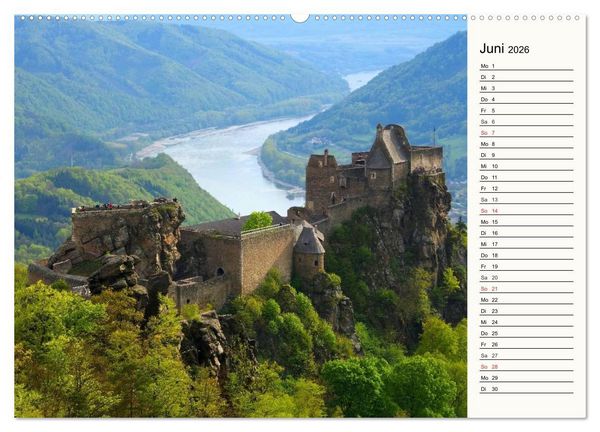 Produktbild: Die Wachau - An der Donau zwischen Melk und Krems (hochwertiger Premium Wandkalender 2026 DIN A2 quer), Kunstdruck in Hochglanz