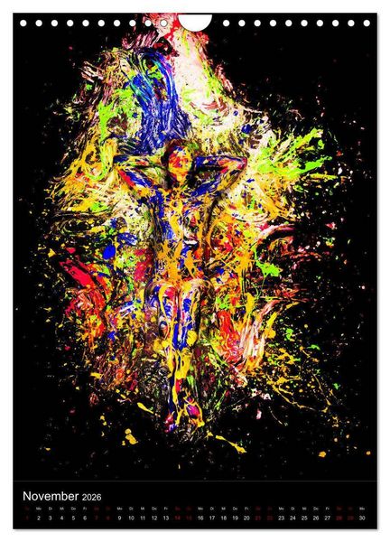 Produktbild: Farbakte - Action Paintings (Wandkalender 2026 DIN A4 hoch), CALVENDO Monatskalender