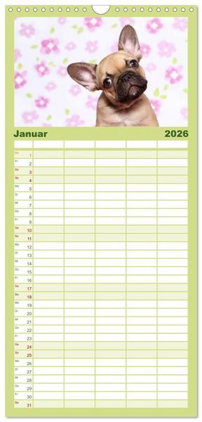 Produktbild: Familienplaner 2026 - Der Bully - Kalender Familienplaner hoch mit 5 Spalten (Wandkalender, 21 x 45 cm) CALVENDO