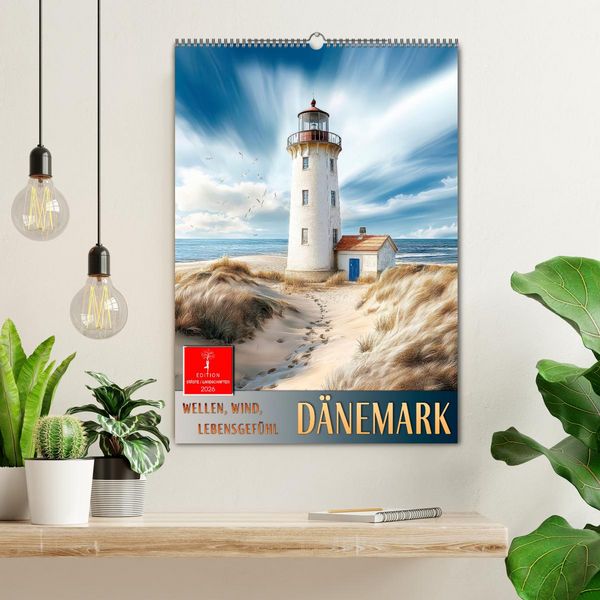 Produktbild: D&auml;nemark - Wellen, Wind, Lebensgef&uuml;hl (Wandkalender 2026 DIN A2 hoch), CALVENDO Monatskalender