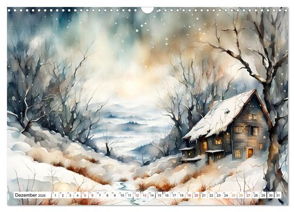Produktbild: Landschaften Von Fr&uuml;hling bis Winter (Wandkalender 2026 DIN A3 quer), CALVENDO Monatskalender