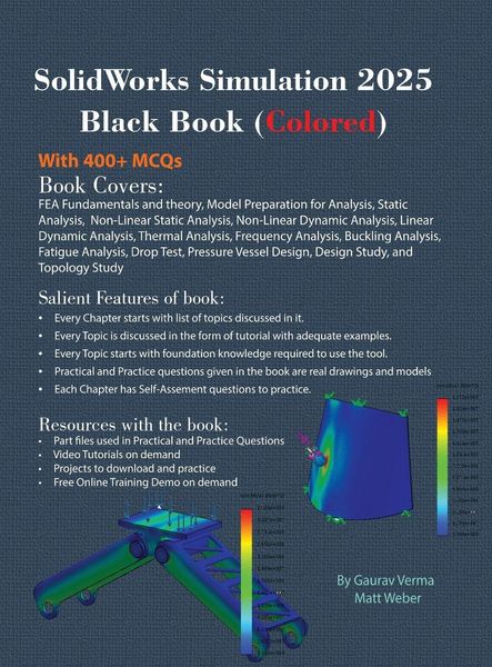 Produktbild: SolidWorks Simulation 2025 Black Book