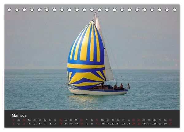 Produktbild: Segelboote auf dem Bodensee (Tischkalender 2026 DIN A5 quer), CALVENDO Monatskalender