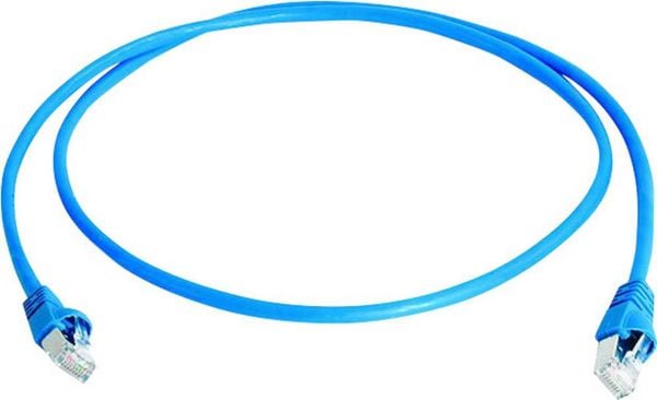 Produktbild: Teleg&auml;rtner 100009129 RJ45 Patchkabel CAT 6a S/FTP 50.00 m Blau Flammwidrig, Halogenfrei, UL-zertifiziert 1 St.