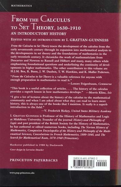 Produktbild: From the Calculus to Set Theory 1630-1910