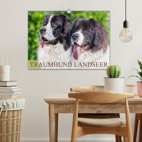 Produktbild: Traumhund Landseer (Wandkalender 2026 DIN A3 quer), CALVENDO Monatskalender