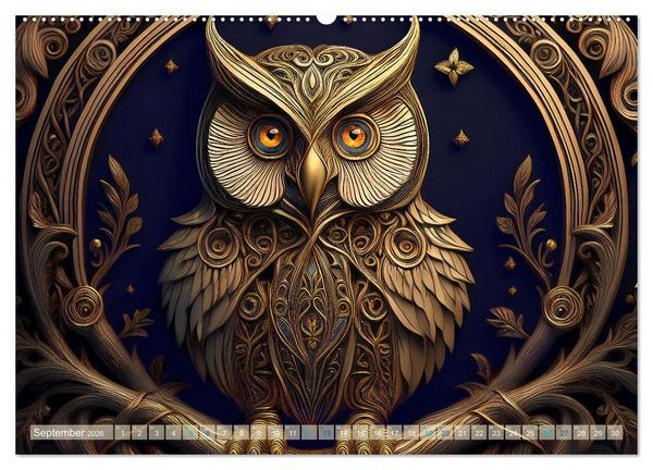 Produktbild: Tiere im Jugendstil - Eine Hommage an die Sch&ouml;nheit des Art Nouveau (Wandkalender 2026 DIN A2 quer), CALVENDO Monatskalender