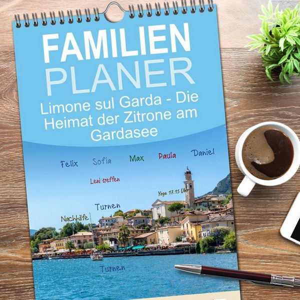 Produktbild: Familienplaner 2026 - Limone sul Garda - Die Heimat der Zitrone am Gardasee mit 5 Spalten (Wandkalender, 21 x 45 cm) CALVENDO