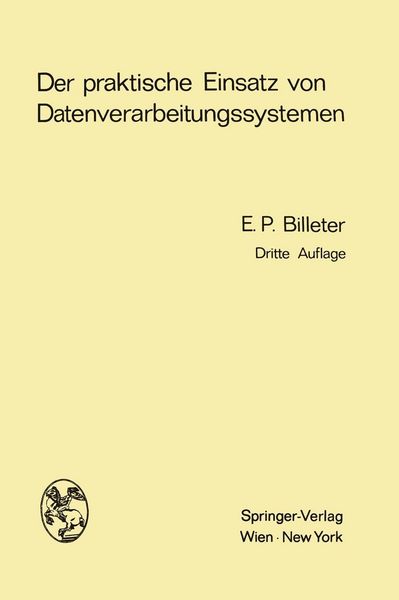 Produktbild: Der praktische Einsatz von Datenverarbeitungssystemen