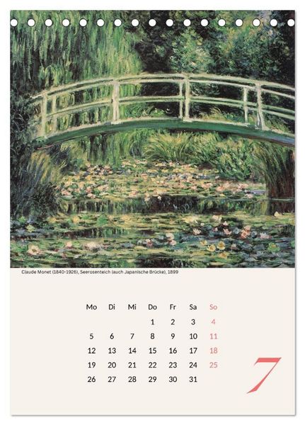 Produktbild: Claude Monet Impressionen 2027 (Tischkalender 2027 DIN A5 hoch), CALVENDO Monatskalender