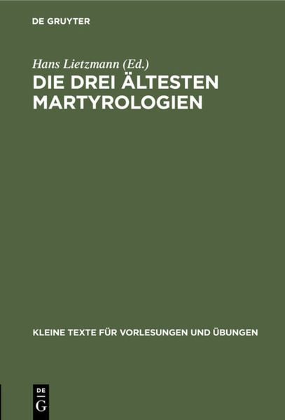 Produktbild: Die drei &auml;ltesten Martyrologien
