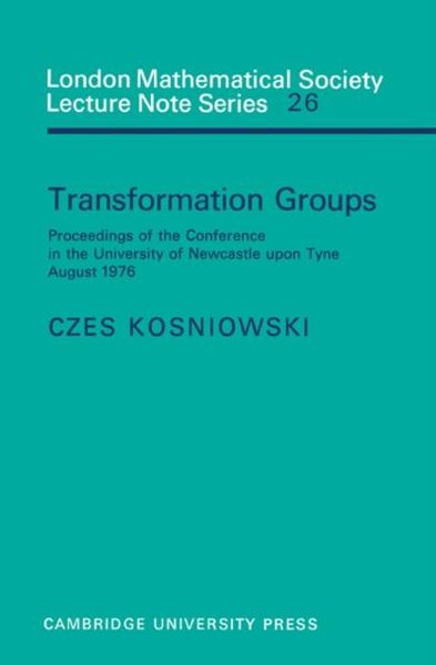 Produktbild: Transformation Groups