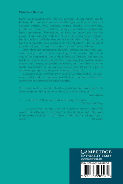 Produktbild: Corporate Control, Corporate Power