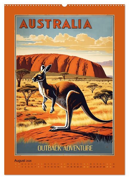 Produktbild: World Travel Poster - nostalgische Reise um die Welt (Wandkalender 2026 DIN A2 hoch), CALVENDO Monatskalender