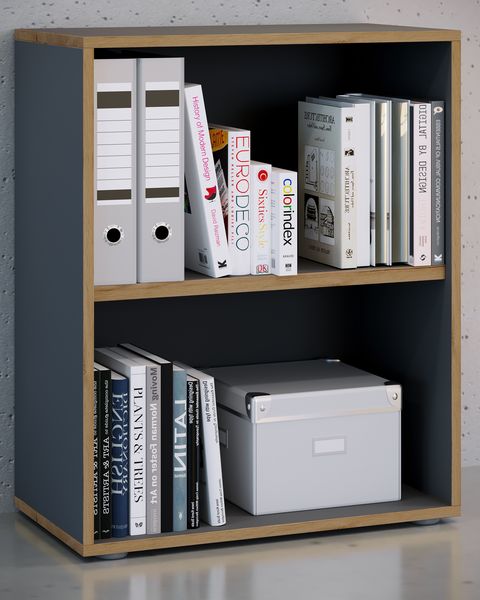 Produktbild: Holz B&uuml;ro Regal B&uuml;cher Ordner Aktenregal Salia 2f