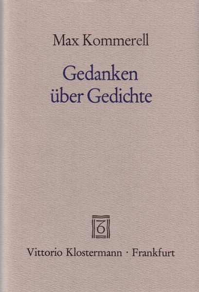 Produktbild: Gedanken &uuml;ber Gedichte