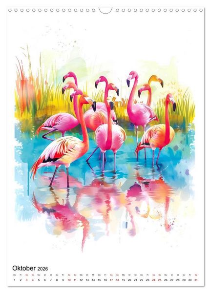 Produktbild: Afrikas Tiere - Illustriert in Wasserfarben (Wandkalender 2026 DIN A3 hoch), CALVENDO Monatskalender
