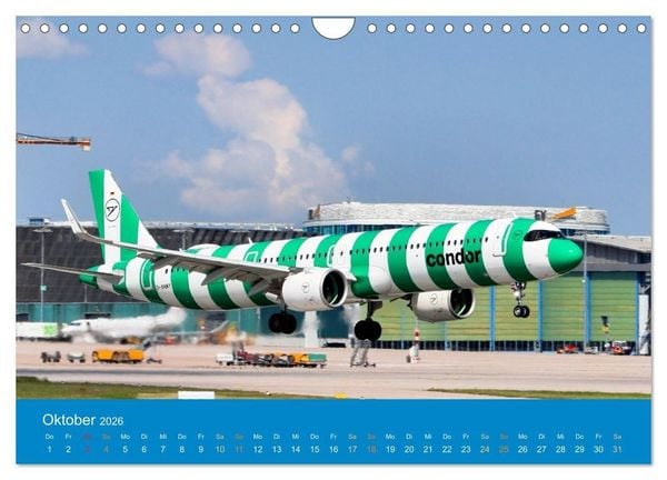 Produktbild: Flugzeugmomente in Stuttgart (Wandkalender 2026 DIN A4 quer), CALVENDO Monatskalender