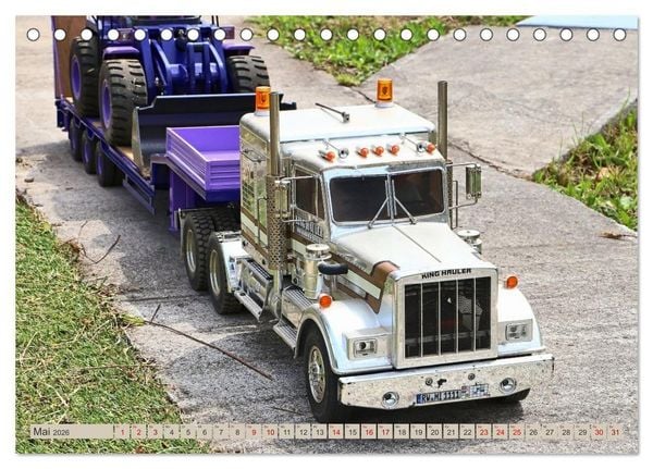 Produktbild: LKW Modelle beim Dampfmodellbautreffen in Bisingen (Tischkalender 2026 DIN A5 quer), CALVENDO Monatskalender